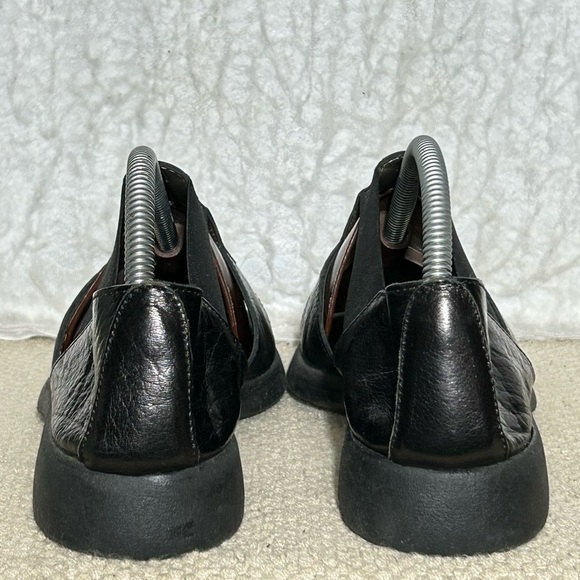 Aerosoles Womens Black/Brown Leather SlipOn Casual Sandals Shoes SZ US 6.5 - Picture 4 of 12